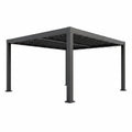 Outdoor Pergola Built for Adjustable Shade Control, Reinforced Aluminum Frame, Integrated Drainage, 393 lb