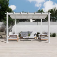 Aluminum Pergola Built for Year-Round Outdoor Living, 11x11 Retractable Canopy, Rust-Resistant Frame, 121 Sq Ft