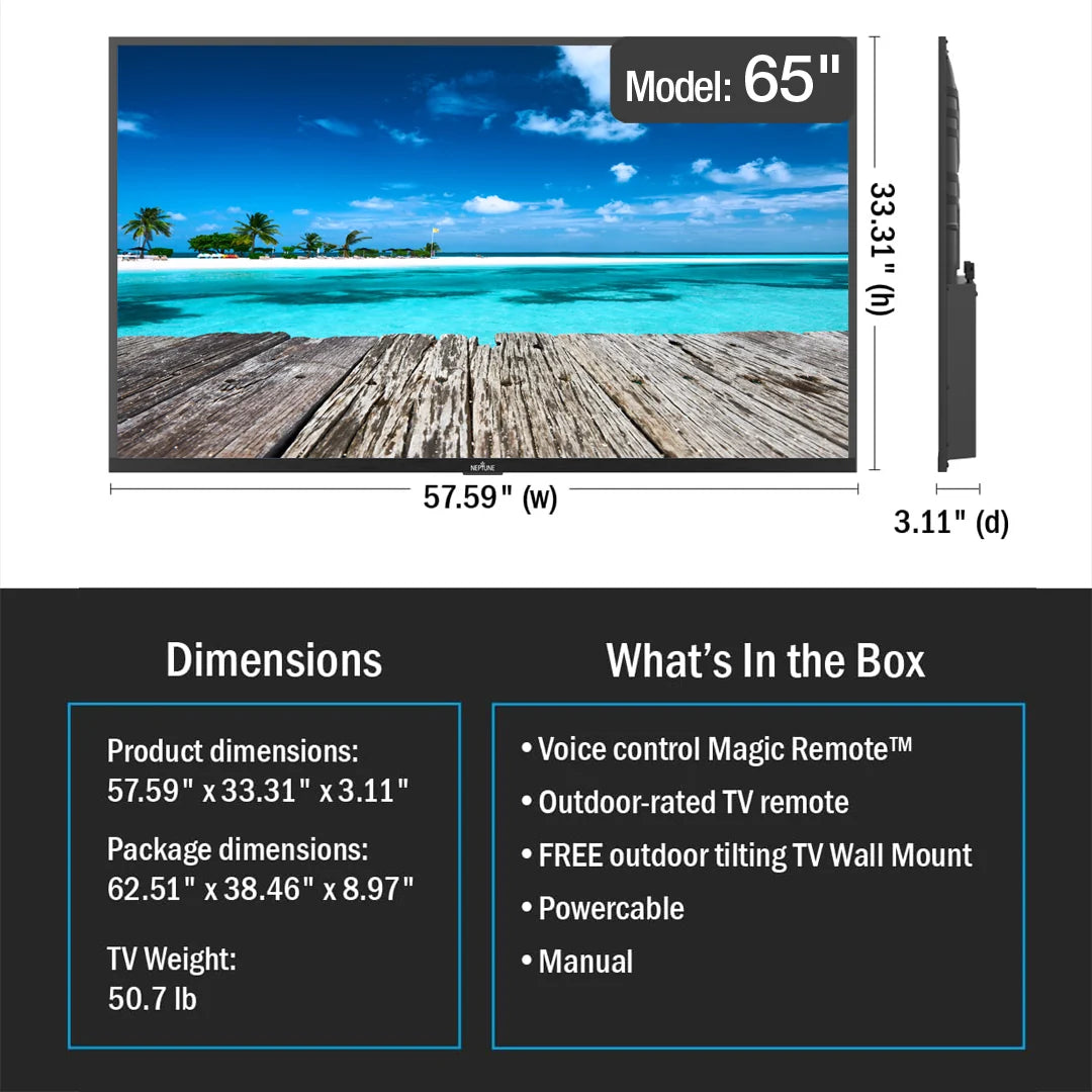 New Neptune™ Full Sun Outdoor Smart Tvs