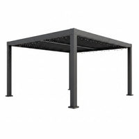 Outdoor Pergola Built for Adjustable Shade Control, Reinforced Aluminum Frame, Integrated Drainage, 393 lb