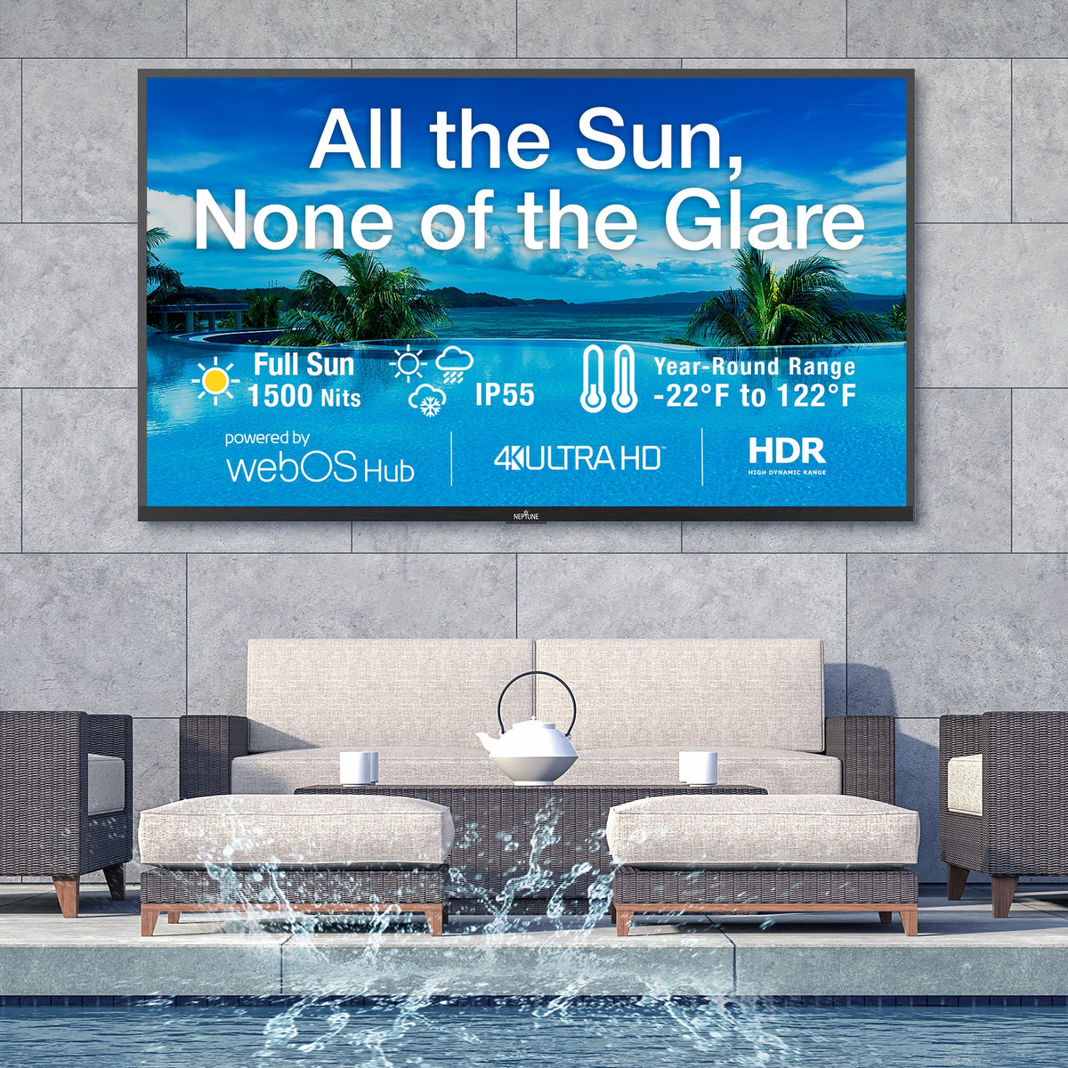 New Neptune™ Full Sun Outdoor Smart Tvs